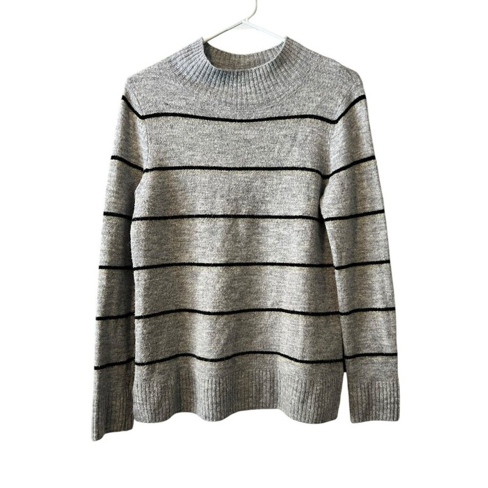 Old Navy Sweater Women Size Small Gray Mock Neck Career Business Casual Preppy